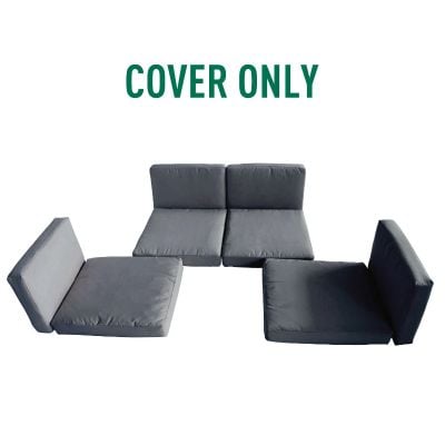 Outsunny 8 Piece Garden Cushion Covers - Grey - 84B-523