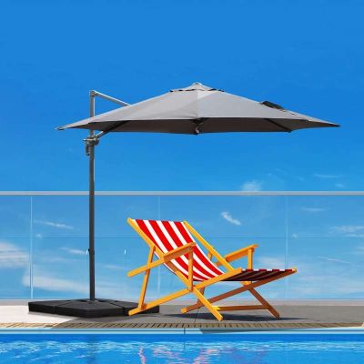 Outsunny 4 Piece HDPE Portable Umbrella Base 4.6cm - Black - 84D-048