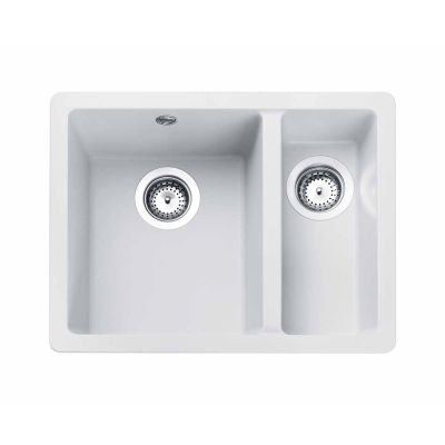 Rangemaster Paragon 1.5 Bowl Igneous Granite Kitchen Sink - Crystal White - PAR3115/CW