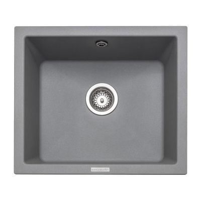Rangemaster Paragon 1 Bowl Igneous Granite Kitchen Sink - Chroma Grey - PAR4553CG/