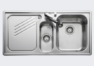 Leisure Proline 1.5 Bowl Inset Kitchen Sink Left Hand Drainer - Stainless Steel - PL9852L/