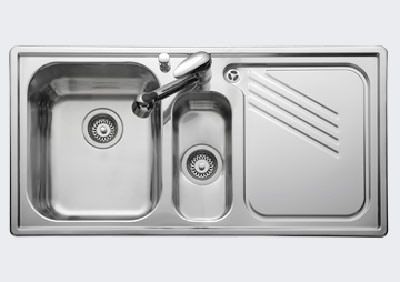 Leisure Proline 1.5 Bowl Inset Kitchen Sink Right Hand Drainer - Stainless Steel - PL9852R/
