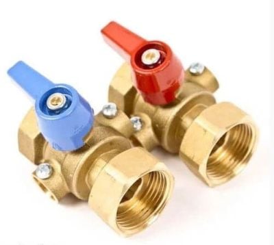 Polypipe Pair of Isolation Valves 1 Inch (Brass) - PB01732