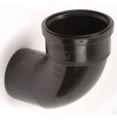 Polypipe Black 110mm 92.5 Deg Single Socket Pipe Bend SB409