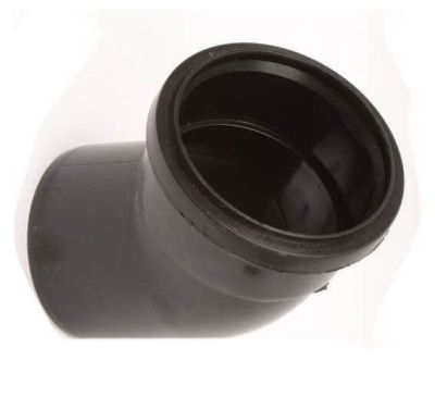 Polypipe Black 110mm 135 Deg Single Socket Soil Bend SB412