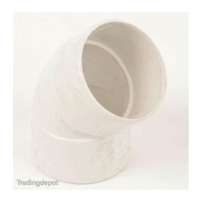 Polypipe White 50mm 45 Deg ABS Obtuse Bend WS54