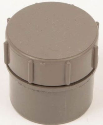 Polypipe Grey 50mm Screwed Access Plug WS72