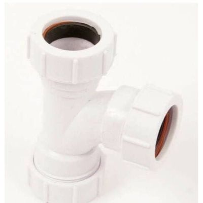 Polypipe White 32mm 91.25 Degree Compression Waste Equal Tee PS21