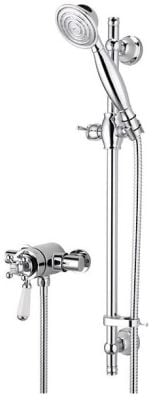 Bristan Regency Thermostatic Surface Mounted Shower Valve with Adjustable Riser Rail - R2 SHXAR C