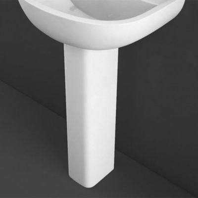 RAK Ceramics Compact Full Pedestal For 55cm Basin - Alpine White - ER02AWHA