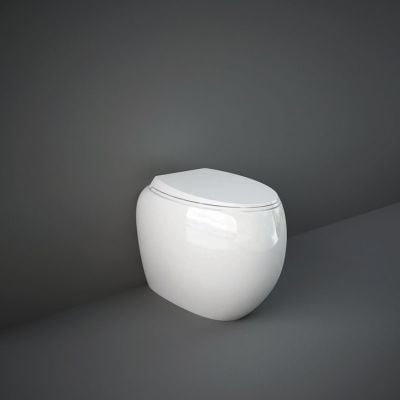 RAK Ceramics Cloud Rimless Back to Wall Toilet Pan with Universal Trap - Matt White - CLOWC1346AWHA