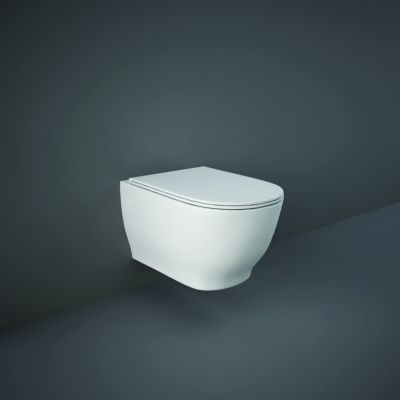 RAK Ceramics Moon Wall Hung Toilet Pan - Alpine White - HAR13AWHA