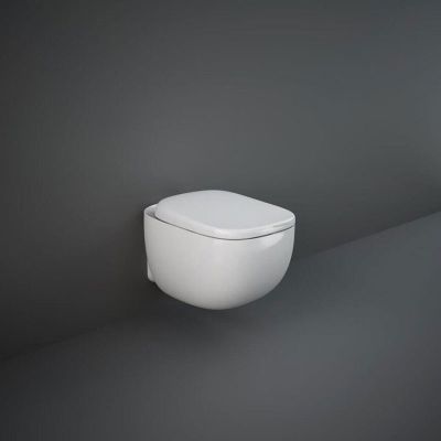 RAK Ceramics Illusion Rimless Wall Hung Toilet Pan - Alpine White - ILLWC1446AWHA