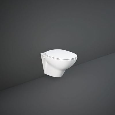 RAK Ceramics Morning Rimless Wall Hung Toilet Pan - Alpine White - MORWC1445AWHA