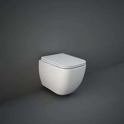 RAK Ceramics Feeling Rimless Wall Hung Toilet Pan - Matt White - MP13500A