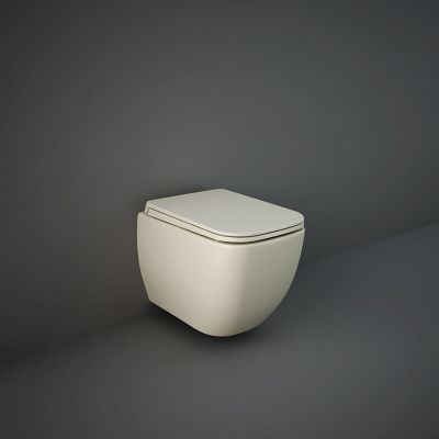 RAK Ceramics Feeling Rimless Wall Hung Toilet Pan - Matt Greige - MP13505A