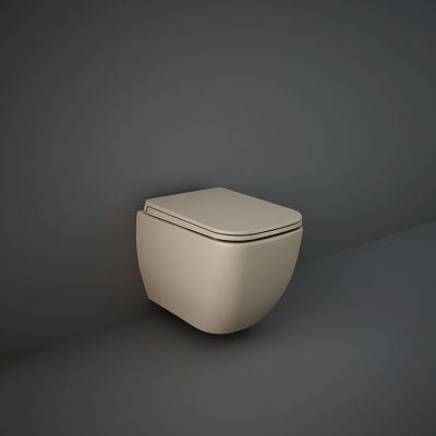 RAK Ceramics Feeling Rimless Wall Hung Toilet Pan - Matt Cappuccino - MP13514A