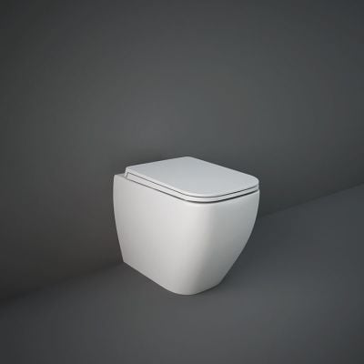 RAK Ceramics Feeling Rimless Back to Wall Toilet Pan - Matt White - MP34500A