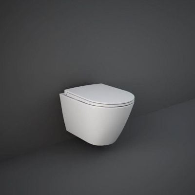 RAK Ceramics Feeling Rimless Wall Hung Toilet Pan - Matt White - RST23500A
