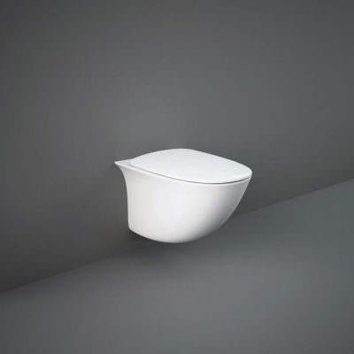 RAK Ceramics Sensation Rimless Wall Hung Toilet Pan - White - SENWC1446AWHA