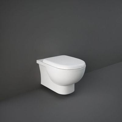 RAK Ceramics Tonique Rimless Wall Hung Toilet Pan - Alpine White - TQ13AWHA