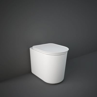 RAK Ceramics Valet Rimless Back to Wall Toilet Pan - Matt White - VALWC1347500A