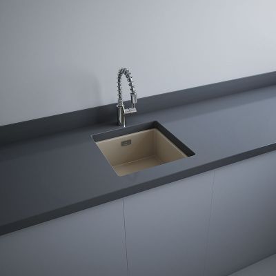 RAK Ceramics Silvia 1 Bowl Drop in Kitchen Sink - Matt Cappuccino - OC104514A
