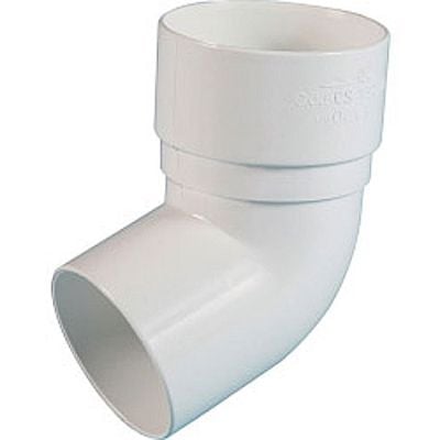 Polypipe 50mm Round Downpipe Bend 112.5 Degree White, RM327W