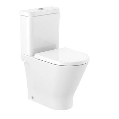 Roca Carmen Close Coupled Rimless Toilet Pan With Dual Outlet - White - A3420NJ000 