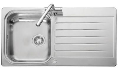 Leisure Seattle 1 Bowl Inset Kitchen Sink Reversible - Stainless Steel - SE9501POL/