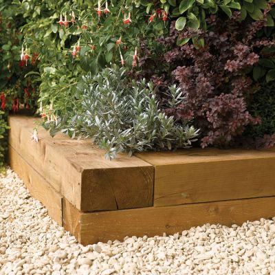 Rowlinson Timber Sleepers 0.9m Pack of 2 - TBS902