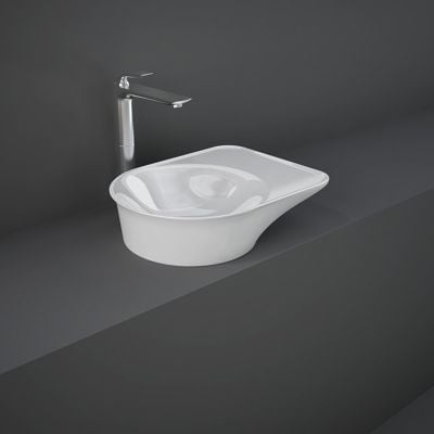 RAK Ceramics Valet 48cm Countertop Basin - No Tap Hole - Gloss White - VALCT4800AWHA