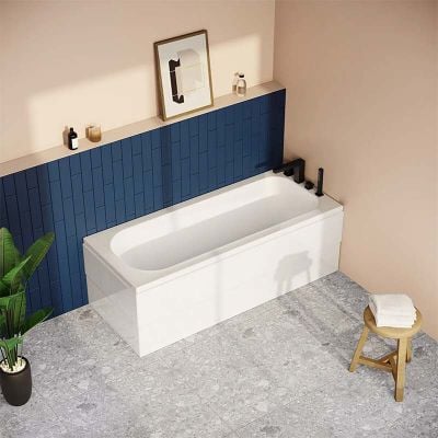 Vitra Optima Rectangular Single Ended Bath - 1700x700mm - Without Tap Hole - 50820001000