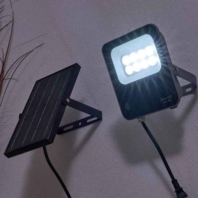 Forum Lighting Denby Remote Control Solar Floodlight IK10 300 Lumens - Grey - ZN-42051