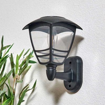 Forum Lighting Cadeby Solar LED Wall Lantern 15 Lumens - Black - ZN-42031 - Lifestyle