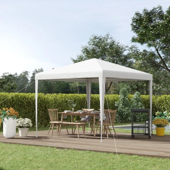 Outsunny 2.7x2.7m Gazebo - White - 84C-432V00WT | Trading Depot