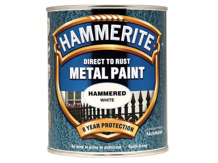 Hammerite Silver grey Hammered effect Metal paint, 250ml