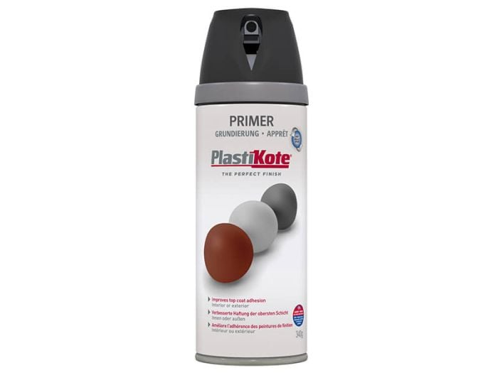 Plastikote Twist & Spray Paint Primer Spray Paint Black 400ml